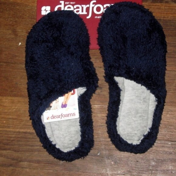 Dearfoams Small Size 5/6 Peacoat Slippers - Picture 3 of 4